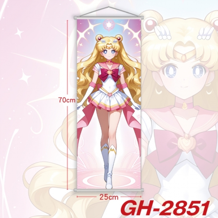  sailormoon Plastic Rod Cloth Small Hanging Canvas Painting Wall Scroll 25x70cm price for 5 pcs