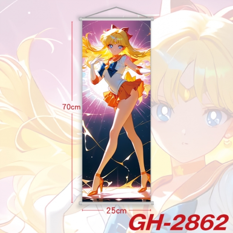  sailormoon Plastic Rod Cloth Small Hanging Canvas Painting Wall Scroll 25x70cm price for 5 pcs
