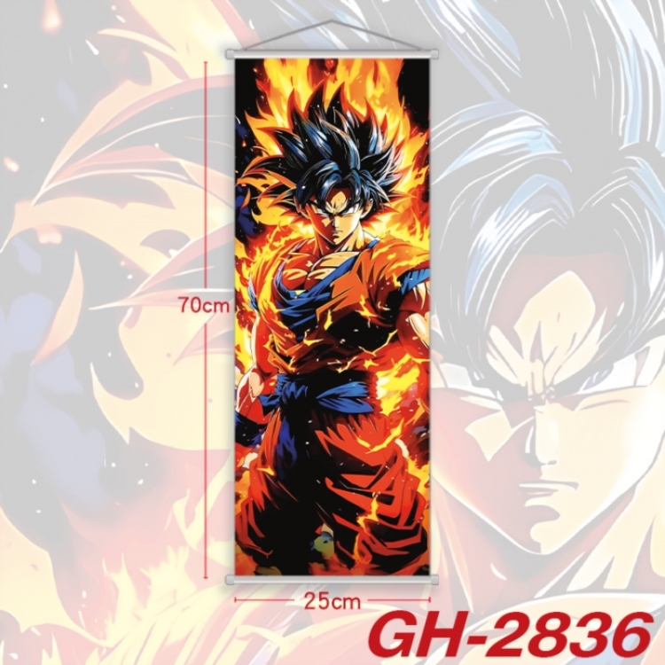 DRAGON BALL Plastic Rod Cloth Small Hanging Canvas Painting Wall Scroll 25x70cm price for 5 pcs