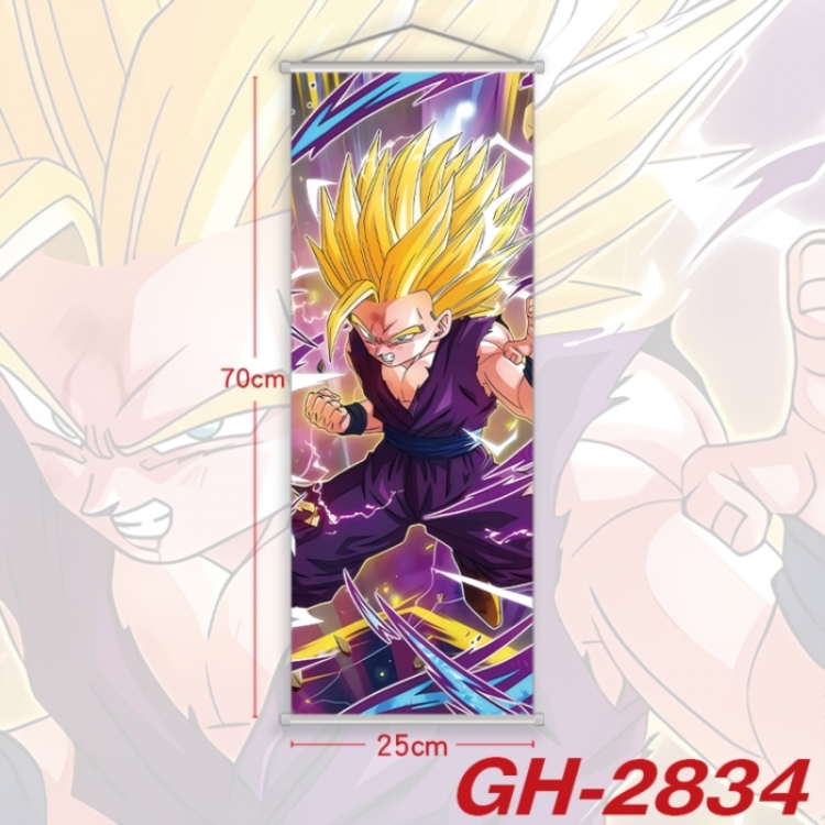 DRAGON BALL Plastic Rod Cloth Small Hanging Canvas Painting Wall Scroll 25x70cm price for 5 pcs