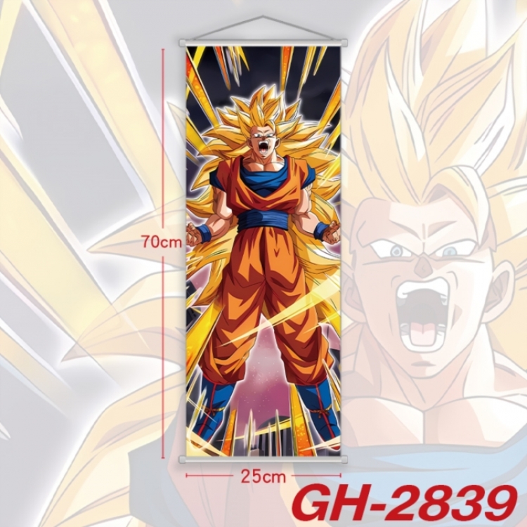 DRAGON BALL Plastic Rod Cloth Small Hanging Canvas Painting Wall Scroll 25x70cm price for 5 pcs
