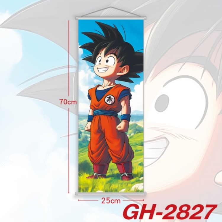 DRAGON BALL Plastic Rod Cloth Small Hanging Canvas Painting Wall Scroll 25x70cm price for 5 pcs