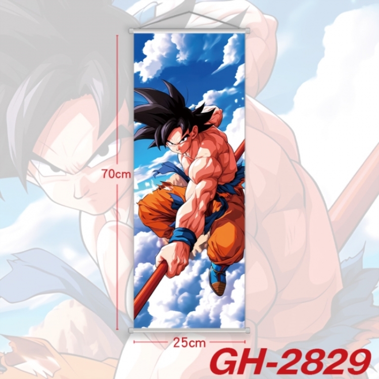 DRAGON BALL Plastic Rod Cloth Small Hanging Canvas Painting Wall Scroll 25x70cm price for 5 pcs