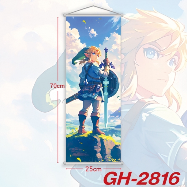 The Legend of Zelda Plastic Rod Cloth Small Hanging Canvas Painting Wall Scroll 25x70cm price for 5 pcs