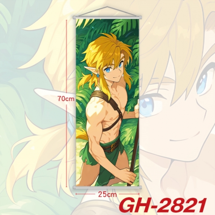 The Legend of Zelda Plastic Rod Cloth Small Hanging Canvas Painting Wall Scroll 25x70cm price for 5 pcs
