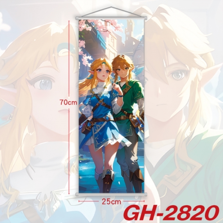 The Legend of Zelda Plastic Rod Cloth Small Hanging Canvas Painting Wall Scroll 25x70cm price for 5 pcs