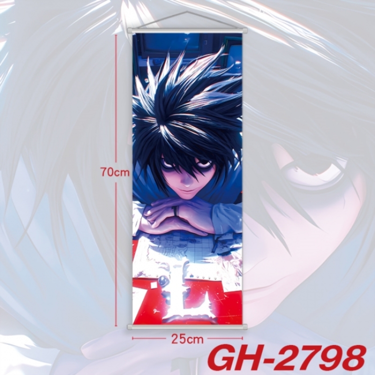 Death note Plastic Rod Cloth Small Hanging Canvas Painting Wall Scroll 25x70cm price for 5 pcs