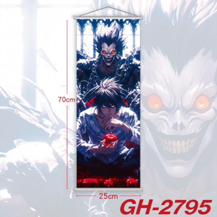 Death note Plastic Rod Cloth Small Hanging Canvas Painting Wall Scroll 25x70cm price for 5 pcs