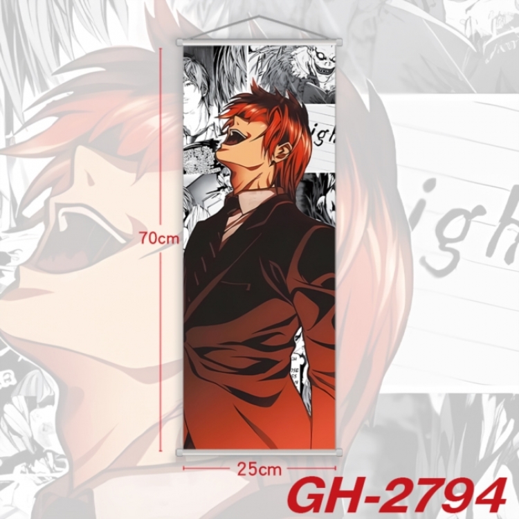 Death note Plastic Rod Cloth Small Hanging Canvas Painting Wall Scroll 25x70cm price for 5 pcs