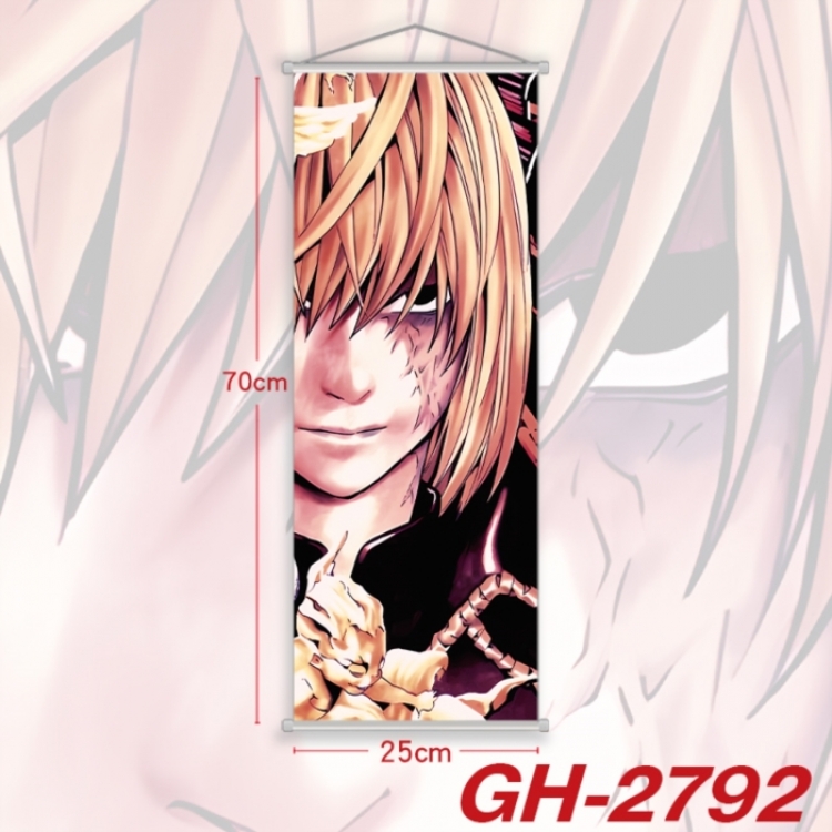 Death note Plastic Rod Cloth Small Hanging Canvas Painting Wall Scroll 25x70cm price for 5 pcs