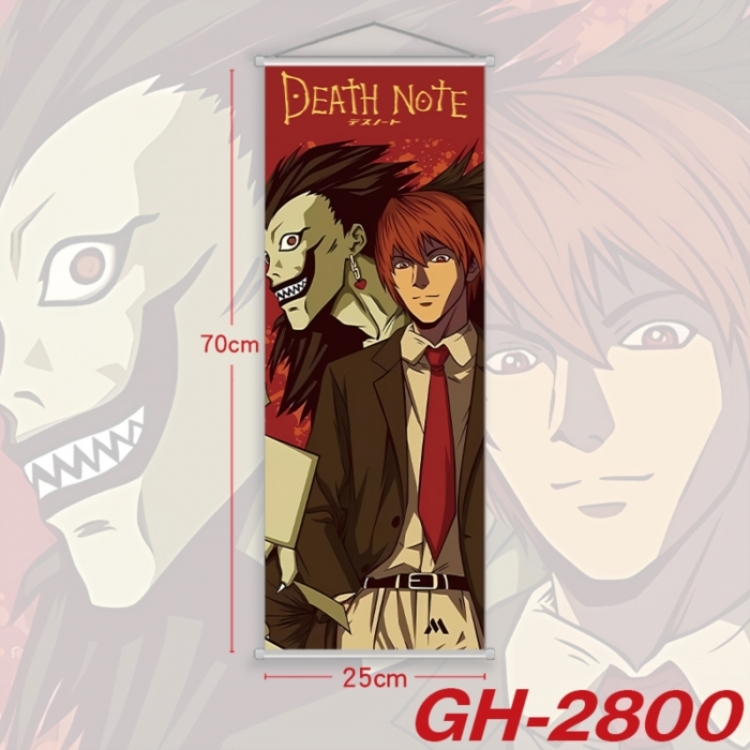 Death note Plastic Rod Cloth Small Hanging Canvas Painting Wall Scroll 25x70cm price for 5 pcs