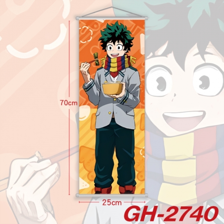 My Hero Academia Plastic Rod Cloth Small Hanging Canvas Painting Wall Scroll 25x70cm price for 5 pcs