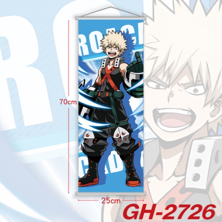 My Hero Academia Plastic Rod Cloth Small Hanging Canvas Painting Wall Scroll 25x70cm price for 5 pcs
