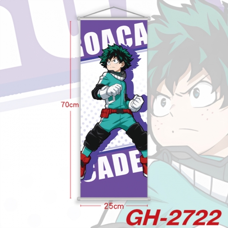 My Hero Academia Plastic Rod Cloth Small Hanging Canvas Painting Wall Scroll 25x70cm price for 5 pcs