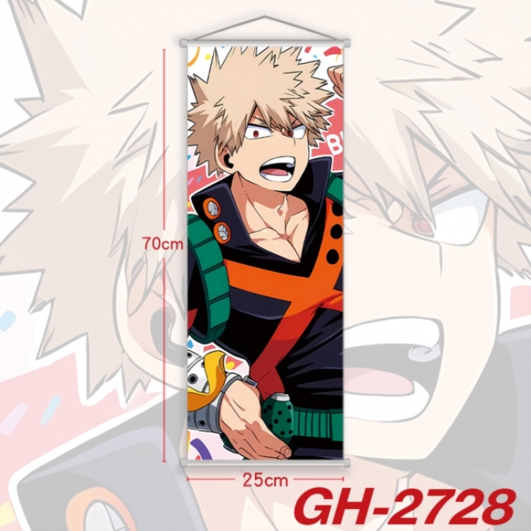 My Hero Academia Plastic Rod Cloth Small Hanging Canvas Painting Wall Scroll 25x70cm price for 5 pcs
