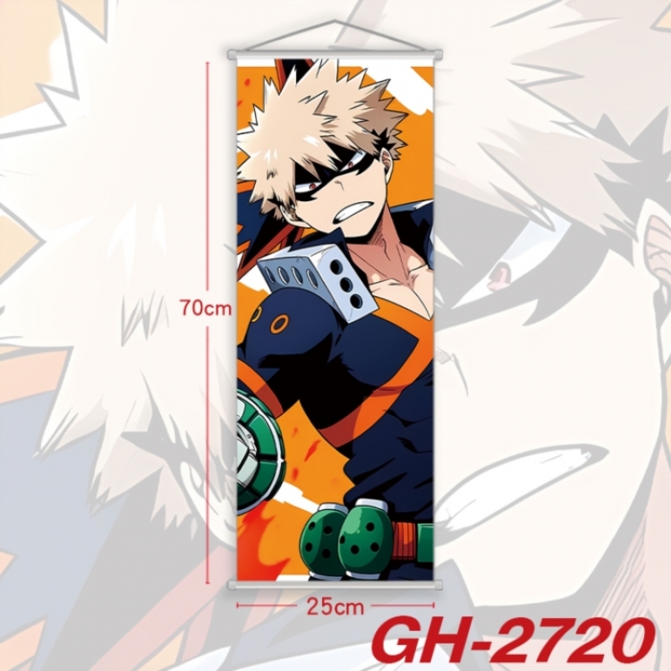 My Hero Academia Plastic Rod Cloth Small Hanging Canvas Painting Wall Scroll 25x70cm price for 5 pcs