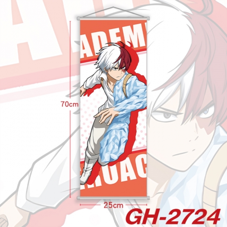 My Hero Academia Plastic Rod Cloth Small Hanging Canvas Painting Wall Scroll 25x70cm price for 5 pcs