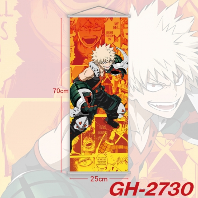 My Hero Academia Plastic Rod Cloth Small Hanging Canvas Painting Wall Scroll 25x70cm price for 5 pcs