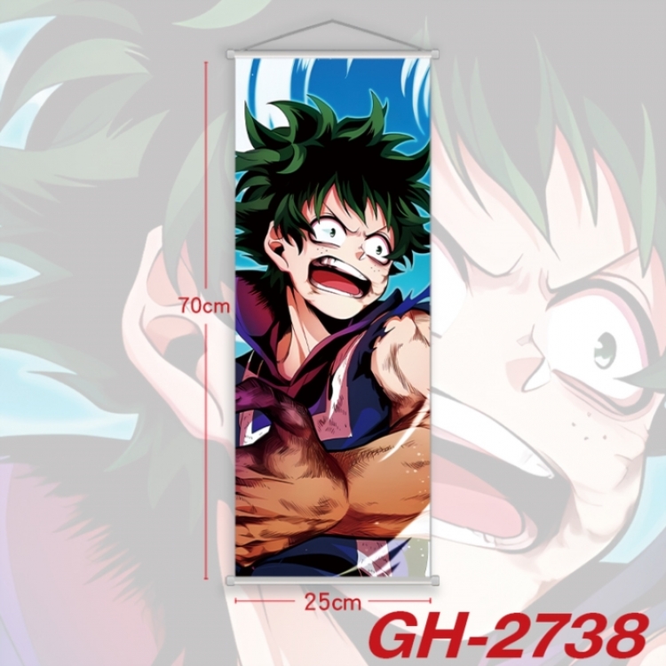 My Hero Academia Plastic Rod Cloth Small Hanging Canvas Painting Wall Scroll 25x70cm price for 5 pcs
