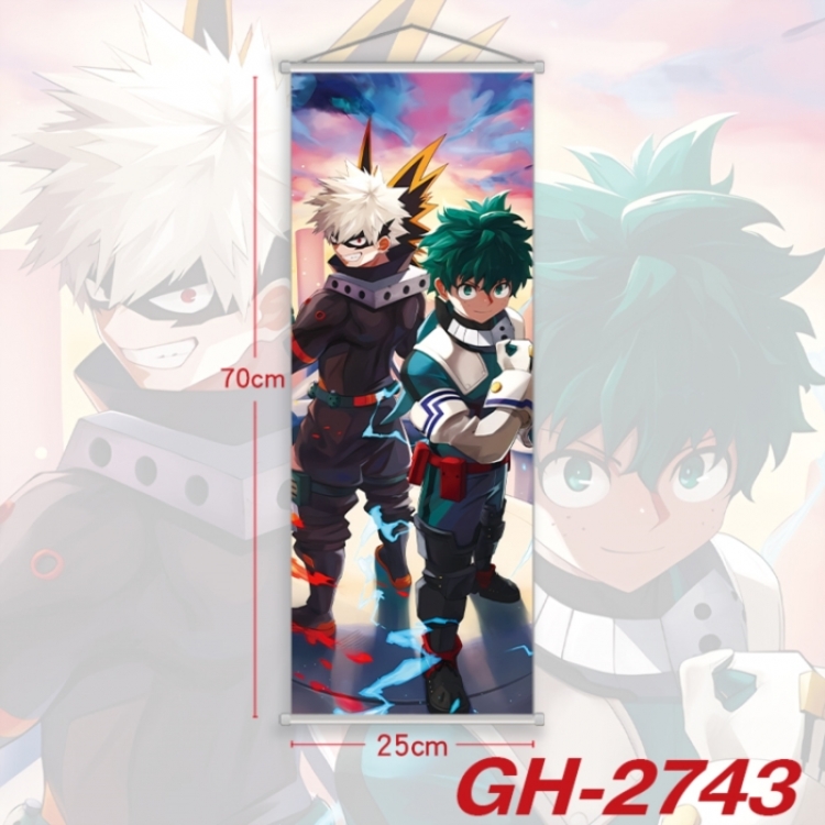 My Hero Academia Plastic Rod Cloth Small Hanging Canvas Painting Wall Scroll 25x70cm price for 5 pcs