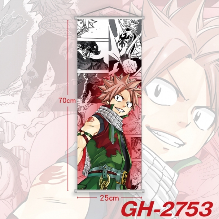  Fairy tail Plastic Rod Cloth Small Hanging Canvas Painting Wall Scroll 25x70cm price for 5 pcs