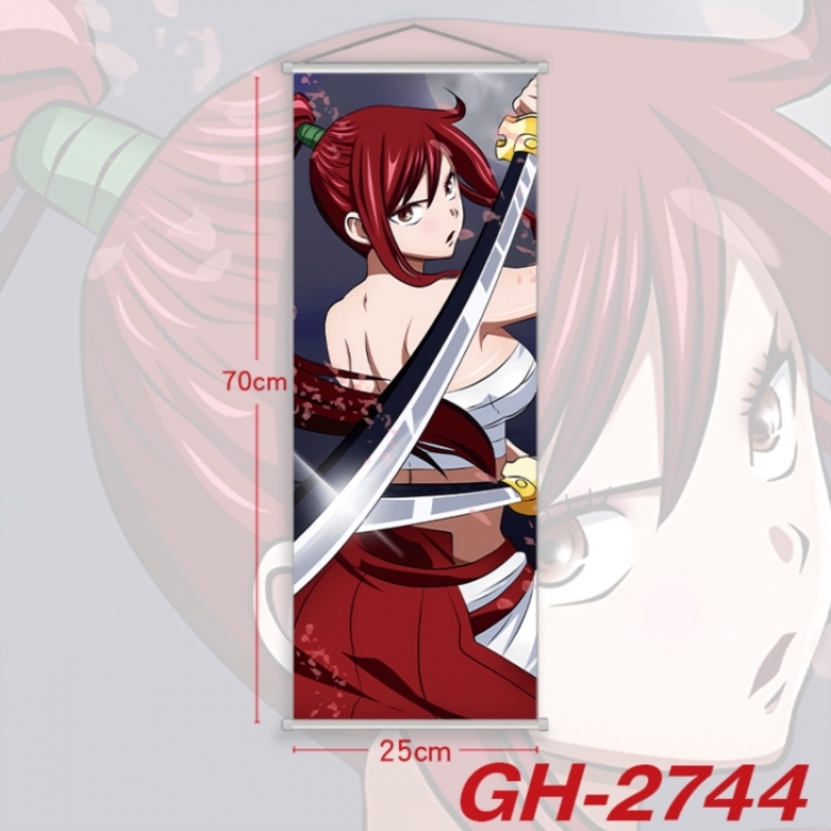  Fairy tail Plastic Rod Cloth Small Hanging Canvas Painting Wall Scroll 25x70cm price for 5 pcs