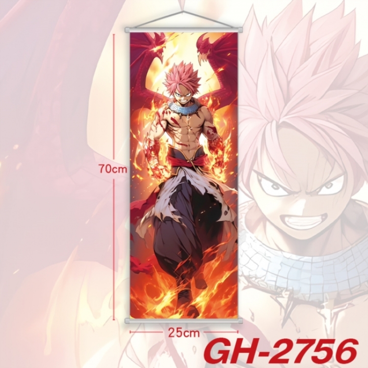  Fairy tail Plastic Rod Cloth Small Hanging Canvas Painting Wall Scroll 25x70cm price for 5 pcs