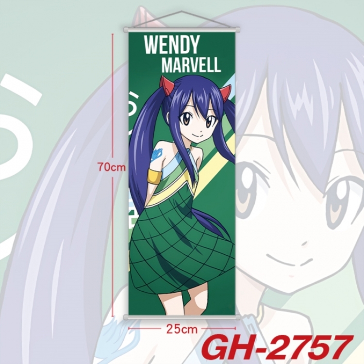  Fairy tail Plastic Rod Cloth Small Hanging Canvas Painting Wall Scroll 25x70cm price for 5 pcs