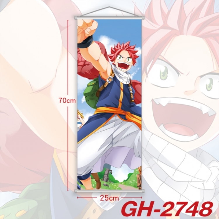 Fairy tail Plastic Rod Cloth Small Hanging Canvas Painting Wall Scroll 25x70cm price for 5 pcs