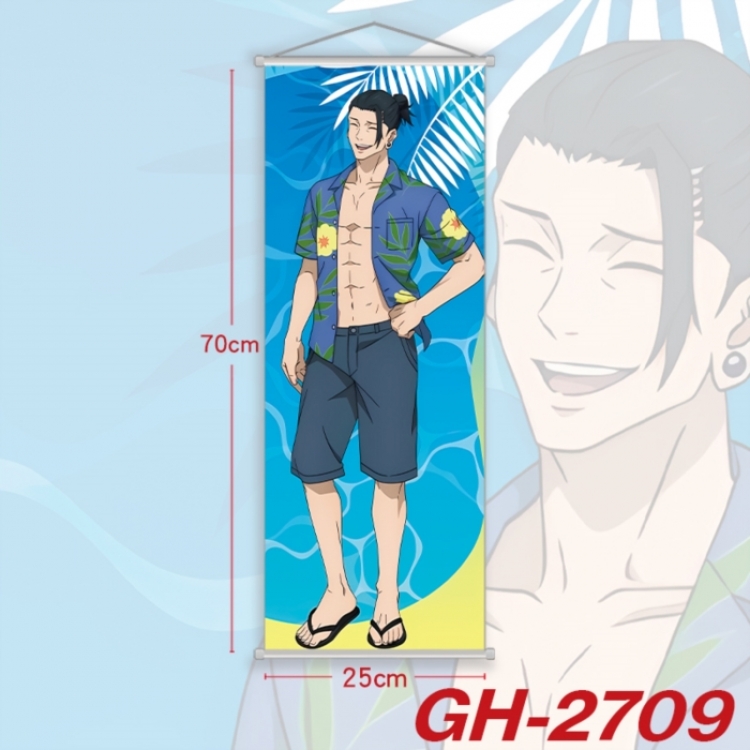 Jujutsu Kaisen Plastic Rod Cloth Small Hanging Canvas Painting Wall Scroll 25x70cm price for 5 pcs