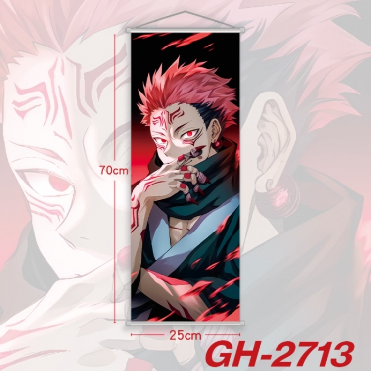 Jujutsu Kaisen Plastic Rod Cloth Small Hanging Canvas Painting Wall Scroll 25x70cm price for 5 pcs