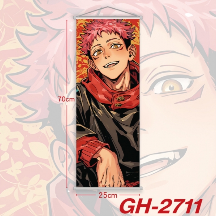 Jujutsu Kaisen Plastic Rod Cloth Small Hanging Canvas Painting Wall Scroll 25x70cm price for 5 pcs