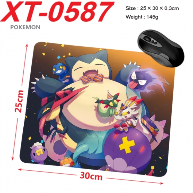 Pokemon Anime peripheral new lock edge mouse pad 25X30cm