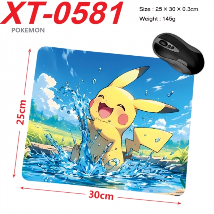 Pokemon Anime peripheral new lock edge mouse pad 25X30cm