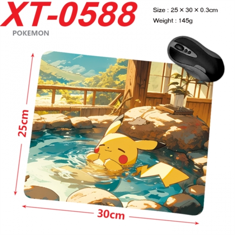 Pokemon Anime peripheral new lock edge mouse pad 25X30cm