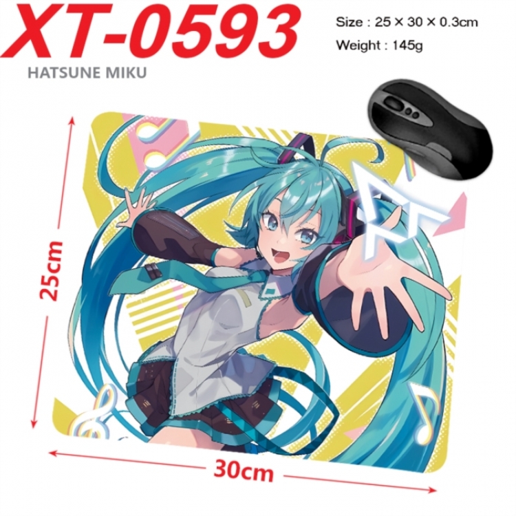 Hatsune Miku Anime peripheral new lock edge mouse pad 25X30cm