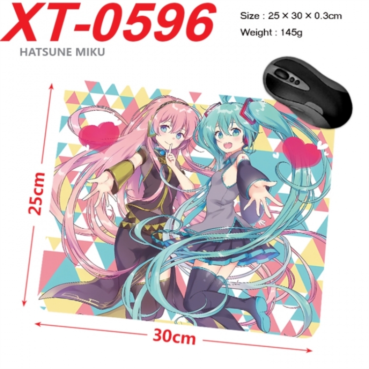 Hatsune Miku Anime peripheral new lock edge mouse pad 25X30cm