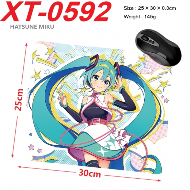 Hatsune Miku Anime peripheral new lock edge mouse pad 25X30cm