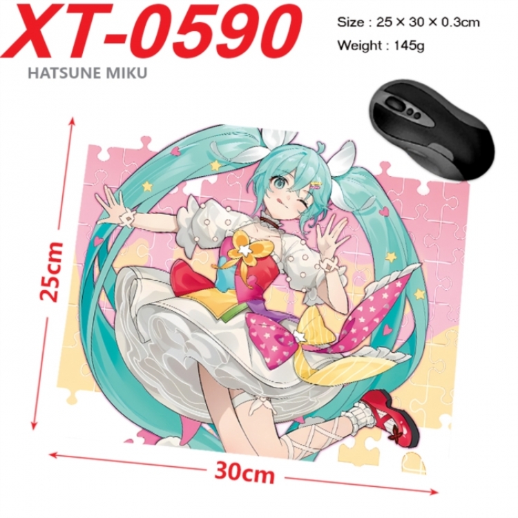 Hatsune Miku Anime peripheral new lock edge mouse pad 25X30cm