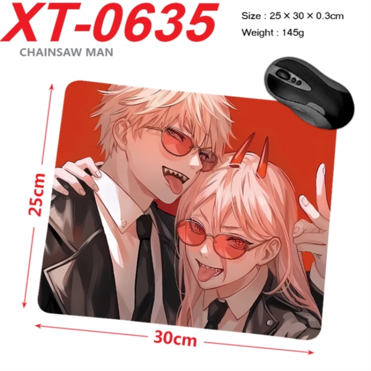 Chainsaw man Anime peripheral new lock edge mouse pad 25X30cm
