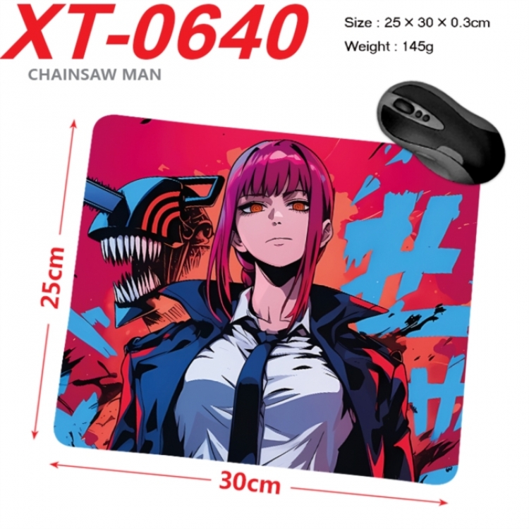 Chainsaw man Anime peripheral new lock edge mouse pad 25X30cm