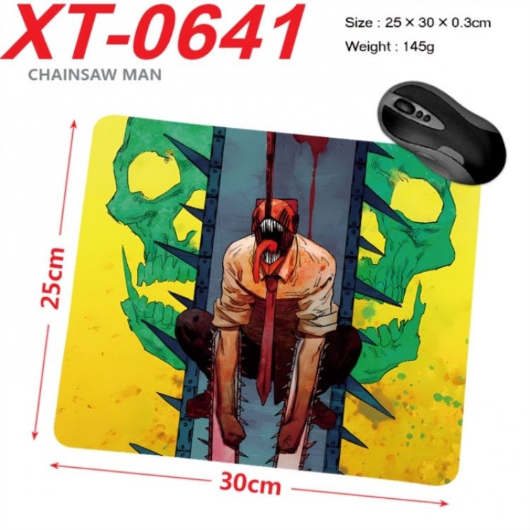 Chainsaw man Anime peripheral new lock edge mouse pad 25X30cm