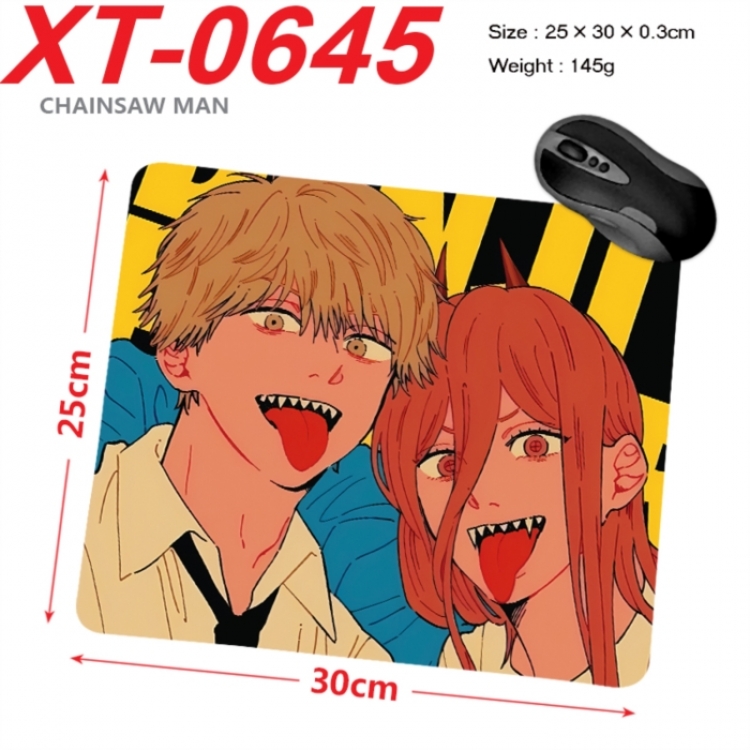 Chainsaw man Anime peripheral new lock edge mouse pad 25X30cm