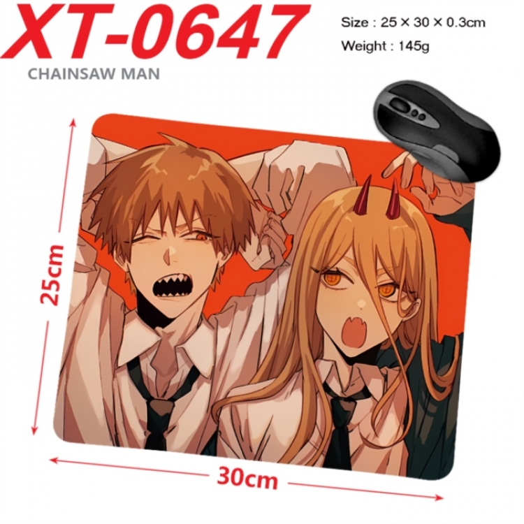 Chainsaw man Anime peripheral new lock edge mouse pad 25X30cm