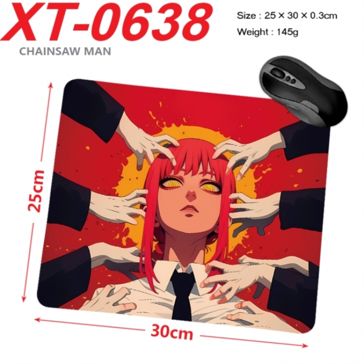 Chainsaw man Anime peripheral new lock edge mouse pad 25X30cm