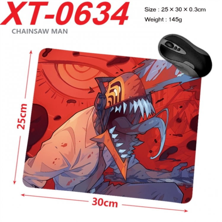Chainsaw man Anime peripheral new lock edge mouse pad 25X30cm