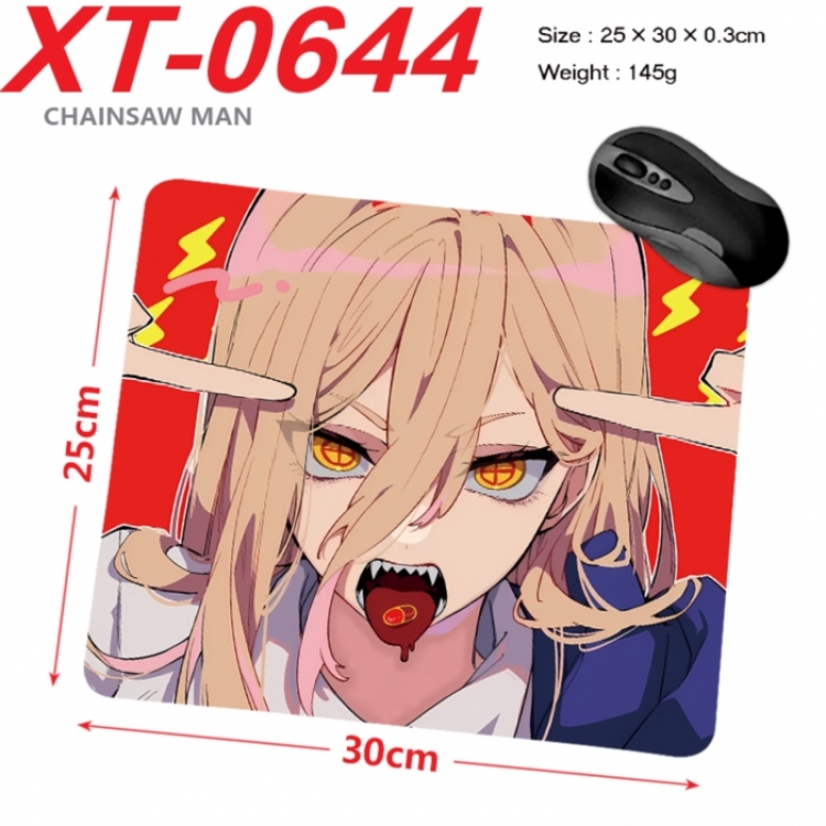 Chainsaw man Anime peripheral new lock edge mouse pad 25X30cm