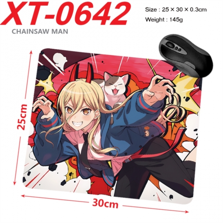 Chainsaw man Anime peripheral new lock edge mouse pad 25X30cm