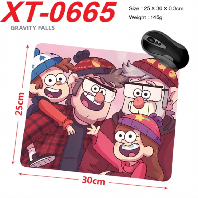 Gravity Falls Anime peripheral new lock edge mouse pad 25X30cm