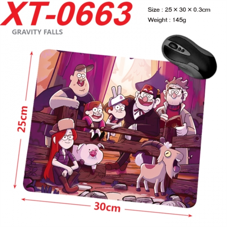 Gravity Falls Anime peripheral new lock edge mouse pad 25X30cm